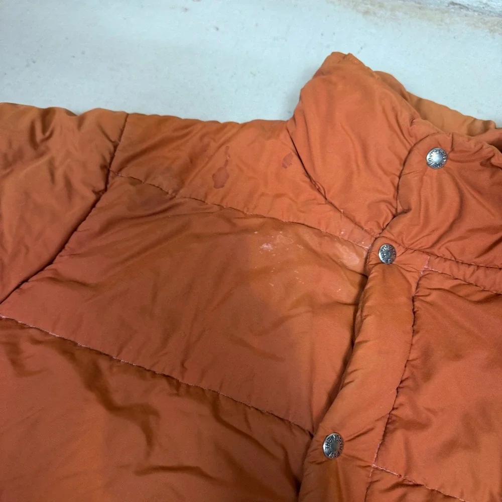 Vintage The North Face Brown Label Puffer Jacket Orange XL 70s Made in USA Talon